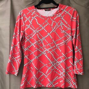 J. McLaughlin Coral Pearls Top